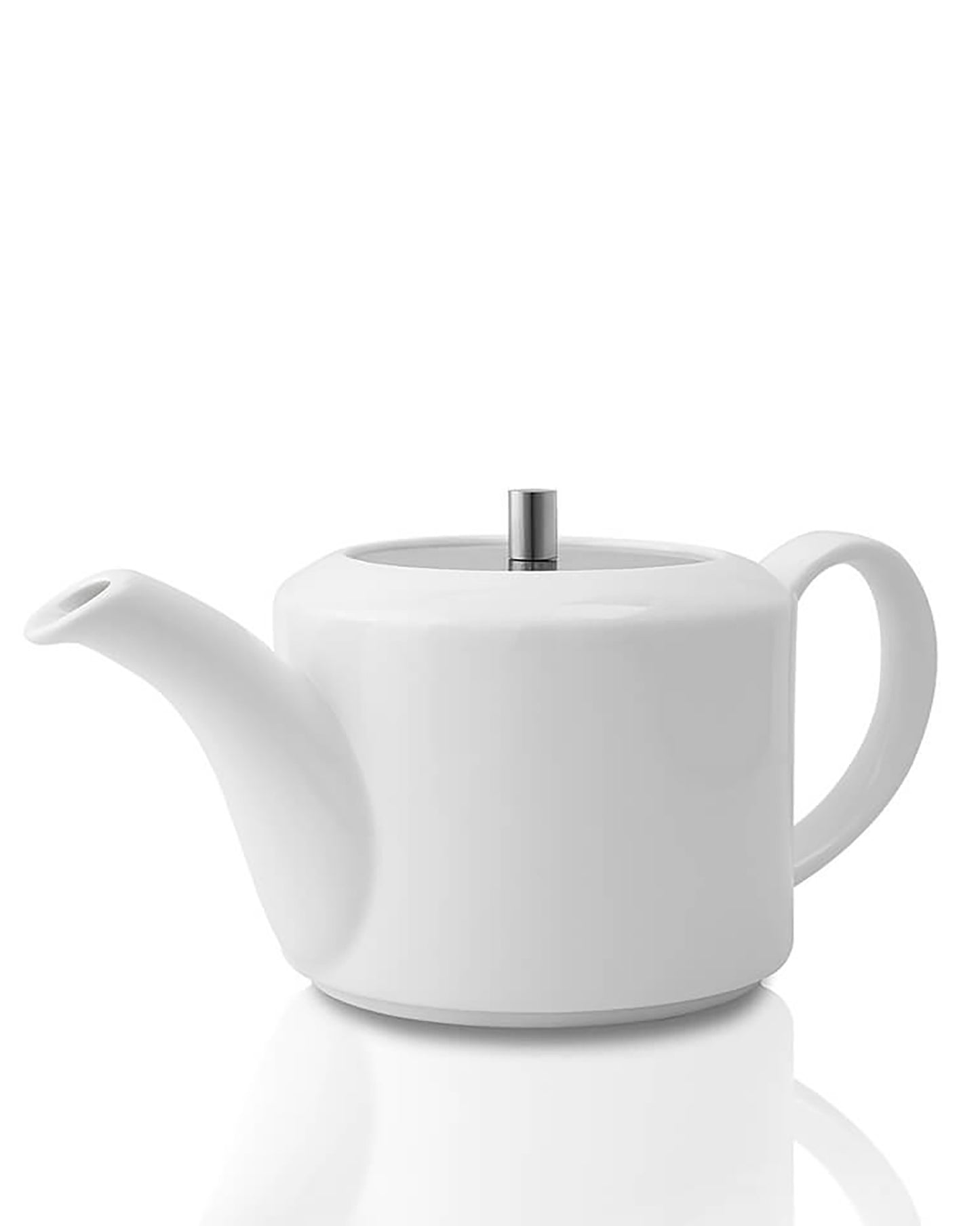White Fine Porcelain Ancient Spring Tea kettle with steel lid, Bone china pot for morning tea, coffee, drink