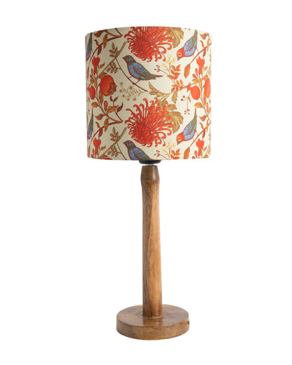 Modern Table Lamp, Wooden Base Modern Fabric Lampshade for Home Office Cafe Restaurant, Nordic Stick