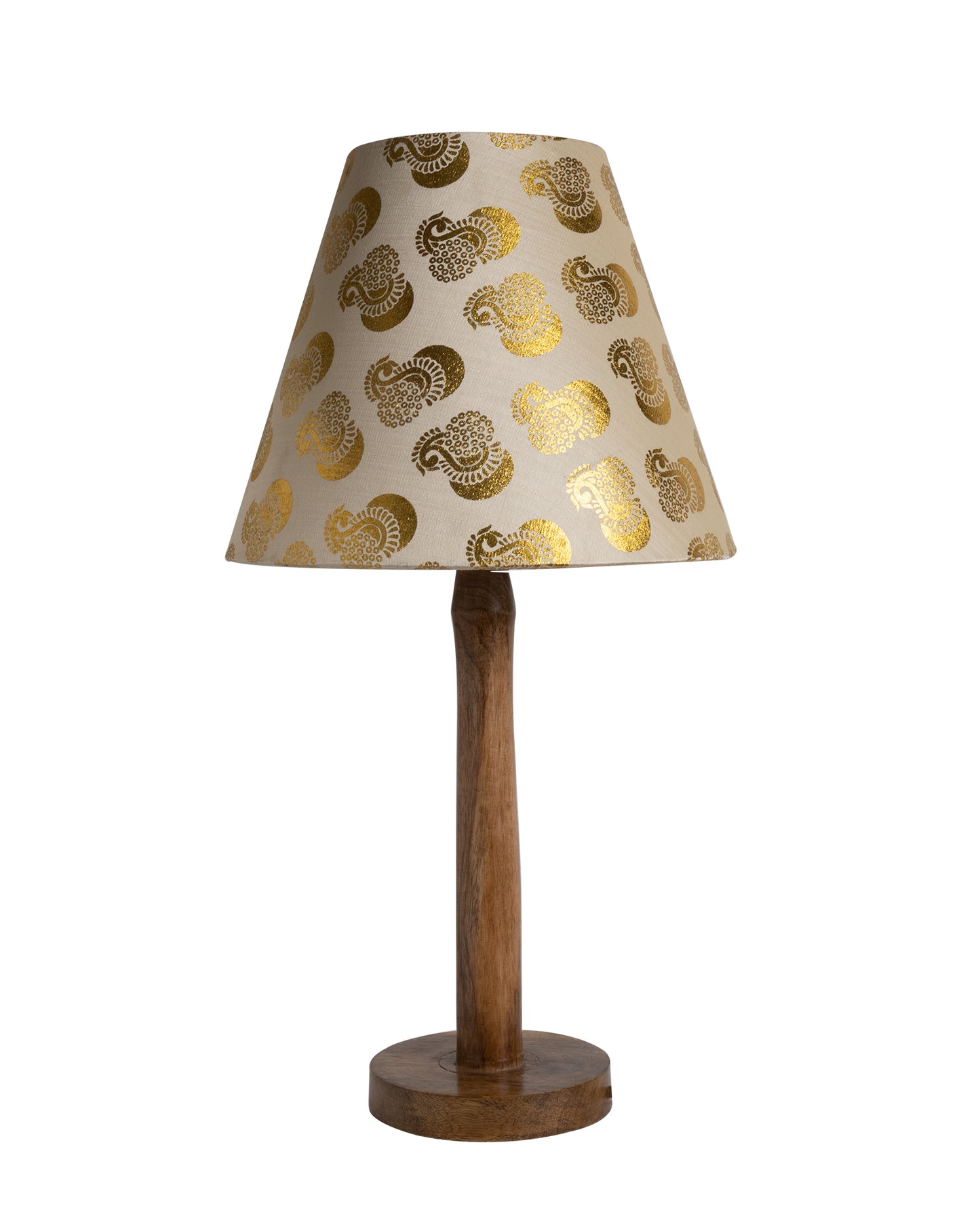 Modern Table Lamp, Wooden Base Modern Fabric Lampshade for Home Office Cafe Restaurant, Nordic Stick