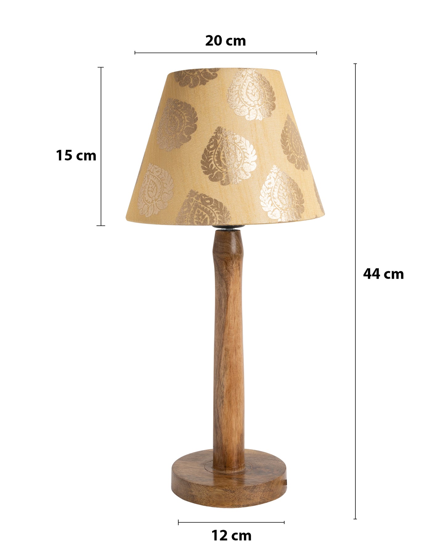 Modern Table Lamp, Wooden Base Modern Fabric Lampshade for Home Office Cafe Restaurant, Nordic Stick