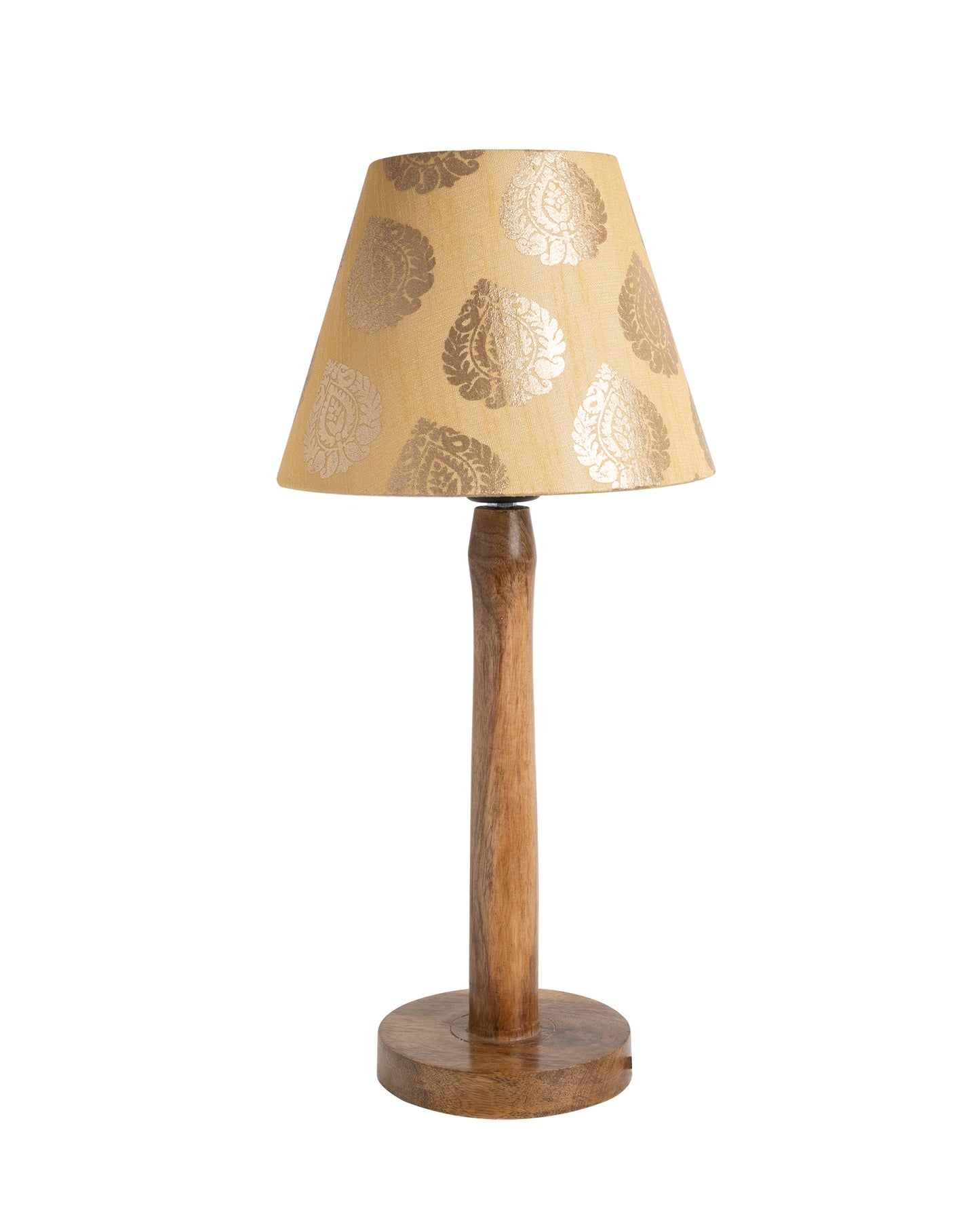 Modern Table Lamp, Wooden Base Modern Fabric Lampshade for Home Office Cafe Restaurant, Nordic Stick