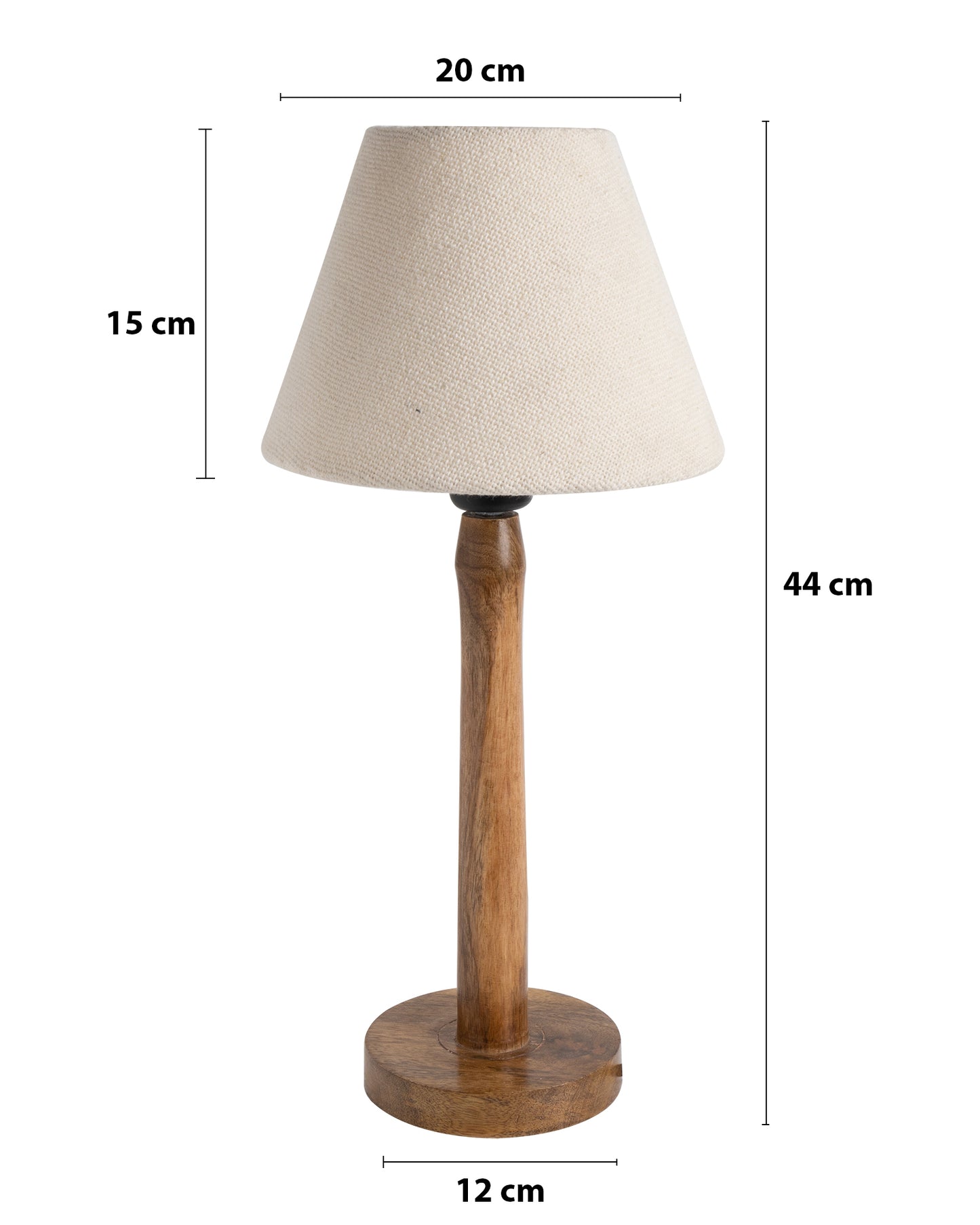 Modern Table Lamp, Wooden Base Modern Fabric Lampshade for Home Office Cafe Restaurant, Nordic Stick