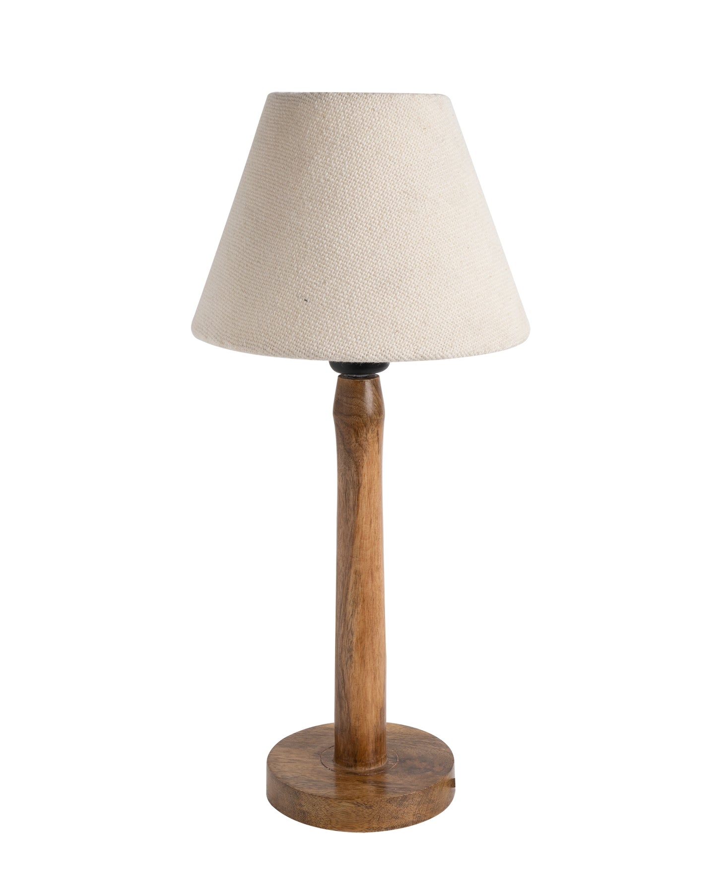 Modern Table Lamp, Wooden Base Modern Fabric Lampshade for Home Office Cafe Restaurant, Nordic Stick