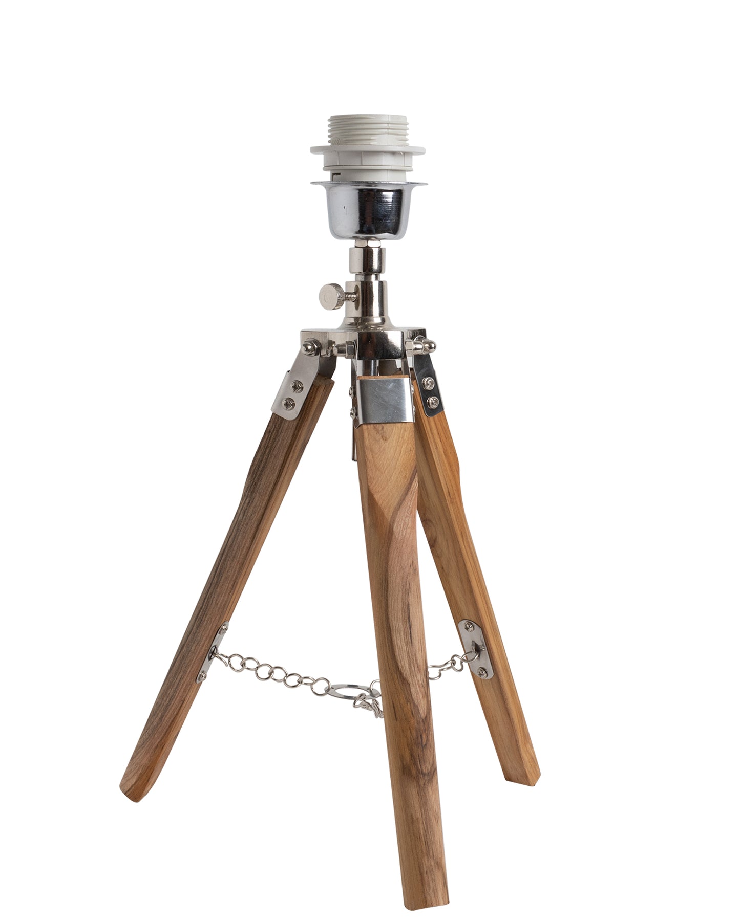 Modern Table Lamp, Wooden Base Modern Fabric Lampshade for Home Office Cafe Restaurant, Tripod