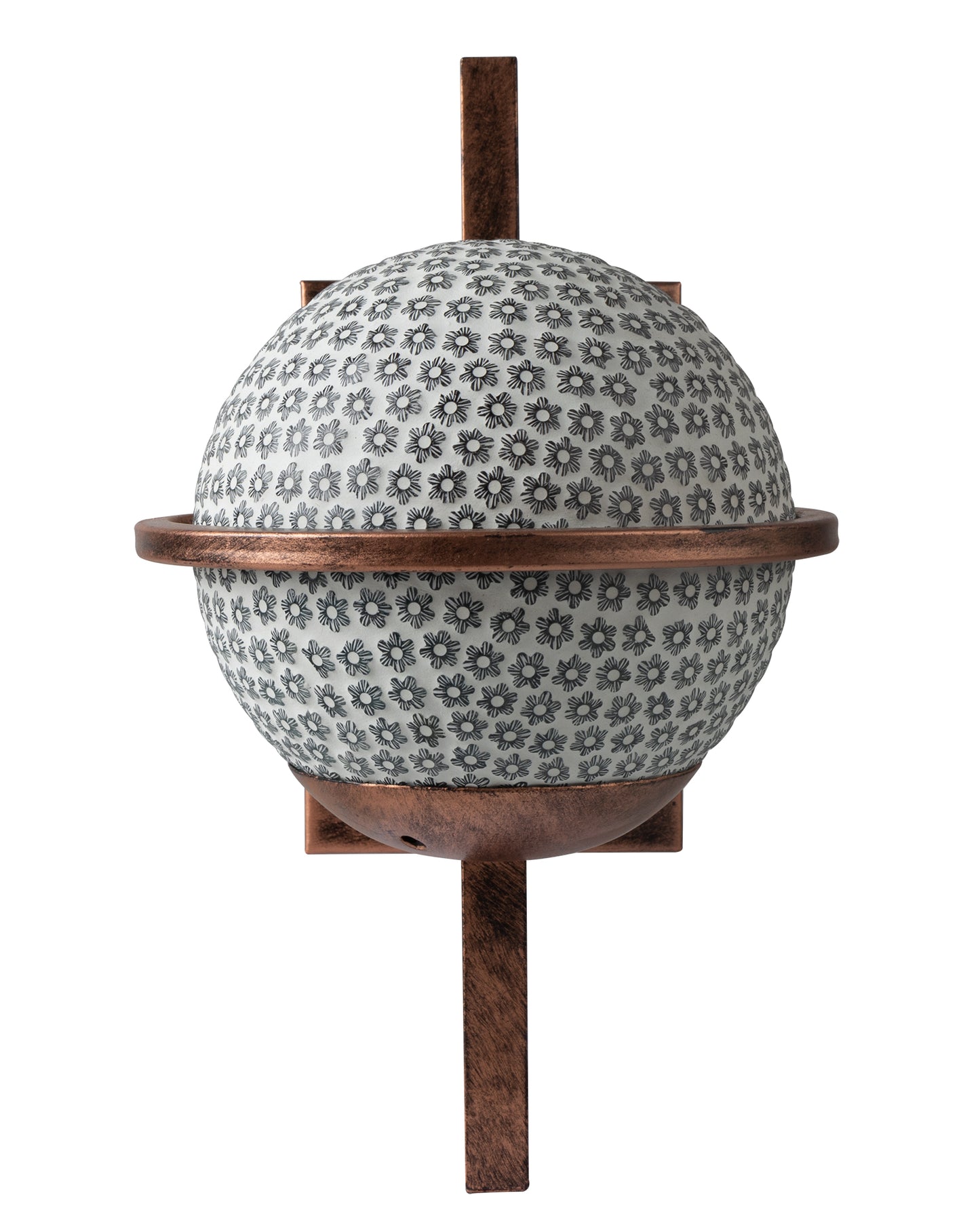 Rustic Wall Light Fixtures, Oil Rubbed Rust Finish Indoor Vintage Wall Sconce Industrial Lamp Fixture Glass Shade Farmhouse Metal Sconces for Bedroom Living Room Cafe