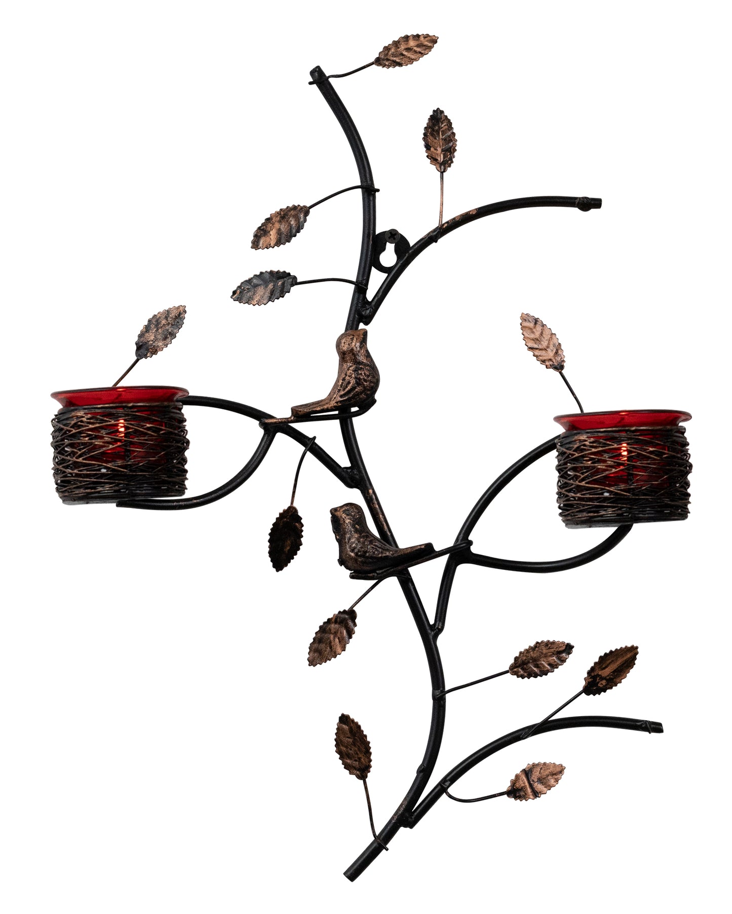 Tree with Bird Nest Votive Stand, Wall Candle holder and Tealight candles