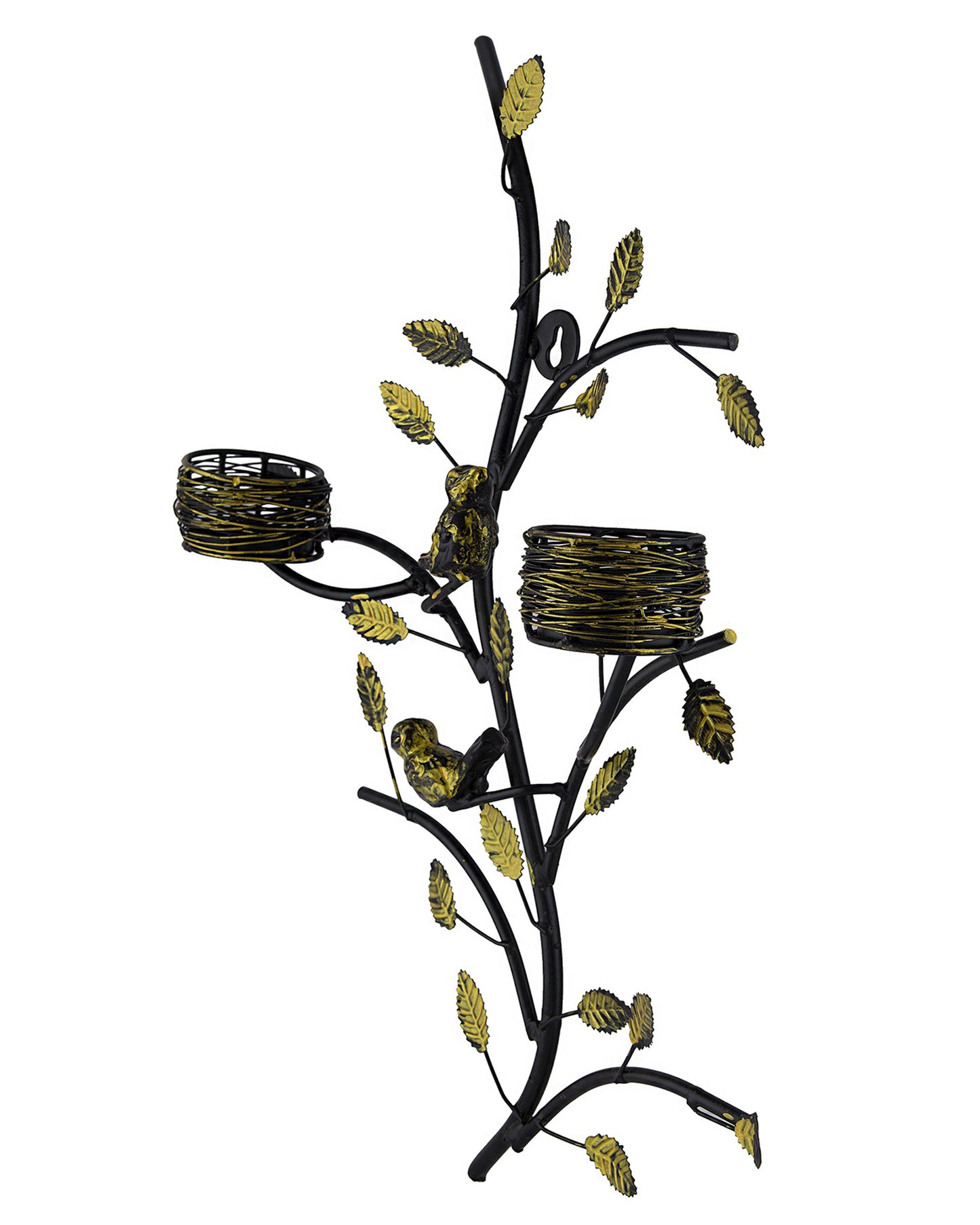 Tree with Bird Nest Votive Stand, Wall Candle holder and Tealight candles