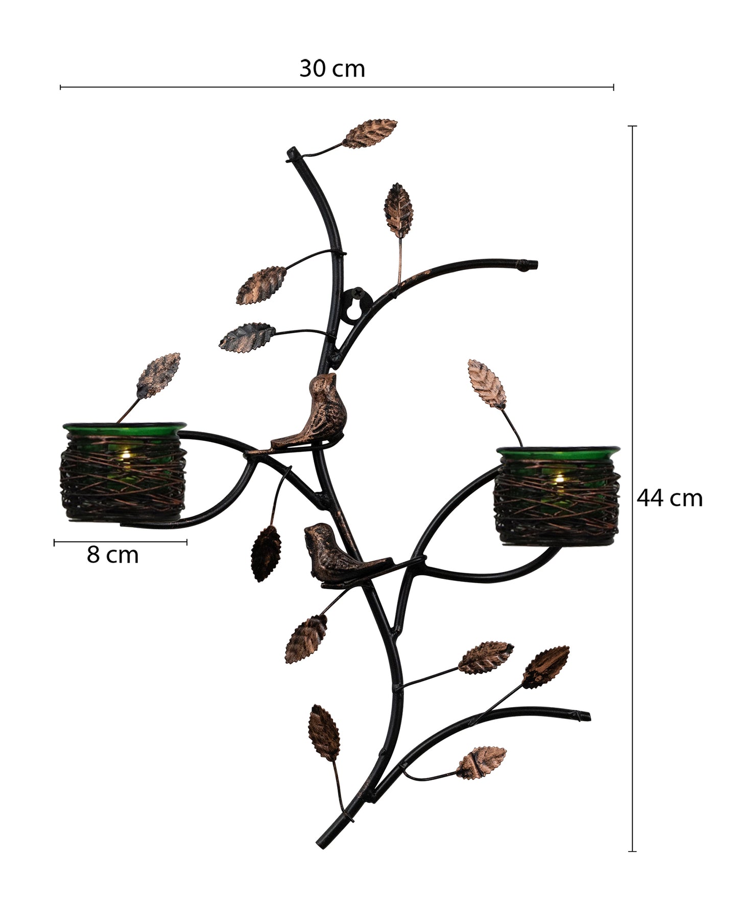 Tree with Bird Nest Votive Stand, Wall Candle holder and Tealight candles