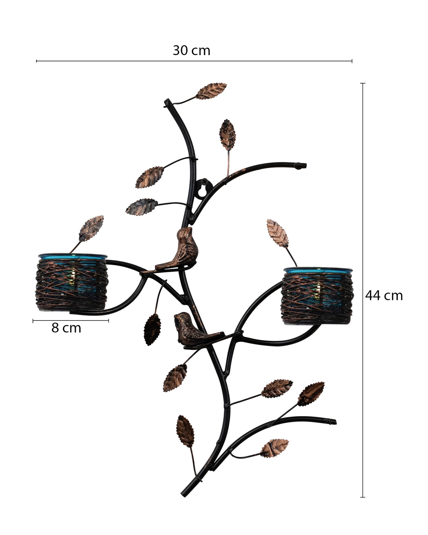 Tree with Bird Nest Votive Stand, Wall Candle holder and Tealight candles