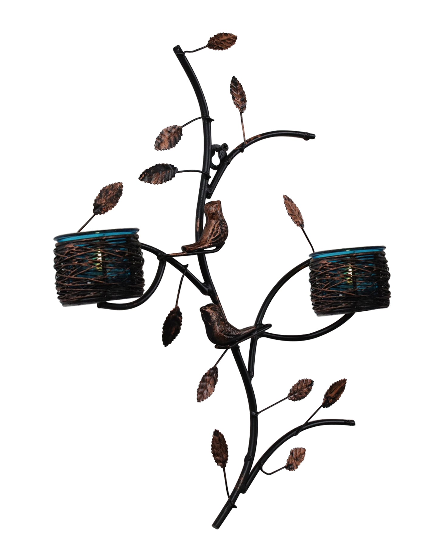 Tree with Bird Nest Votive Stand, Wall Candle holder and Tealight candles