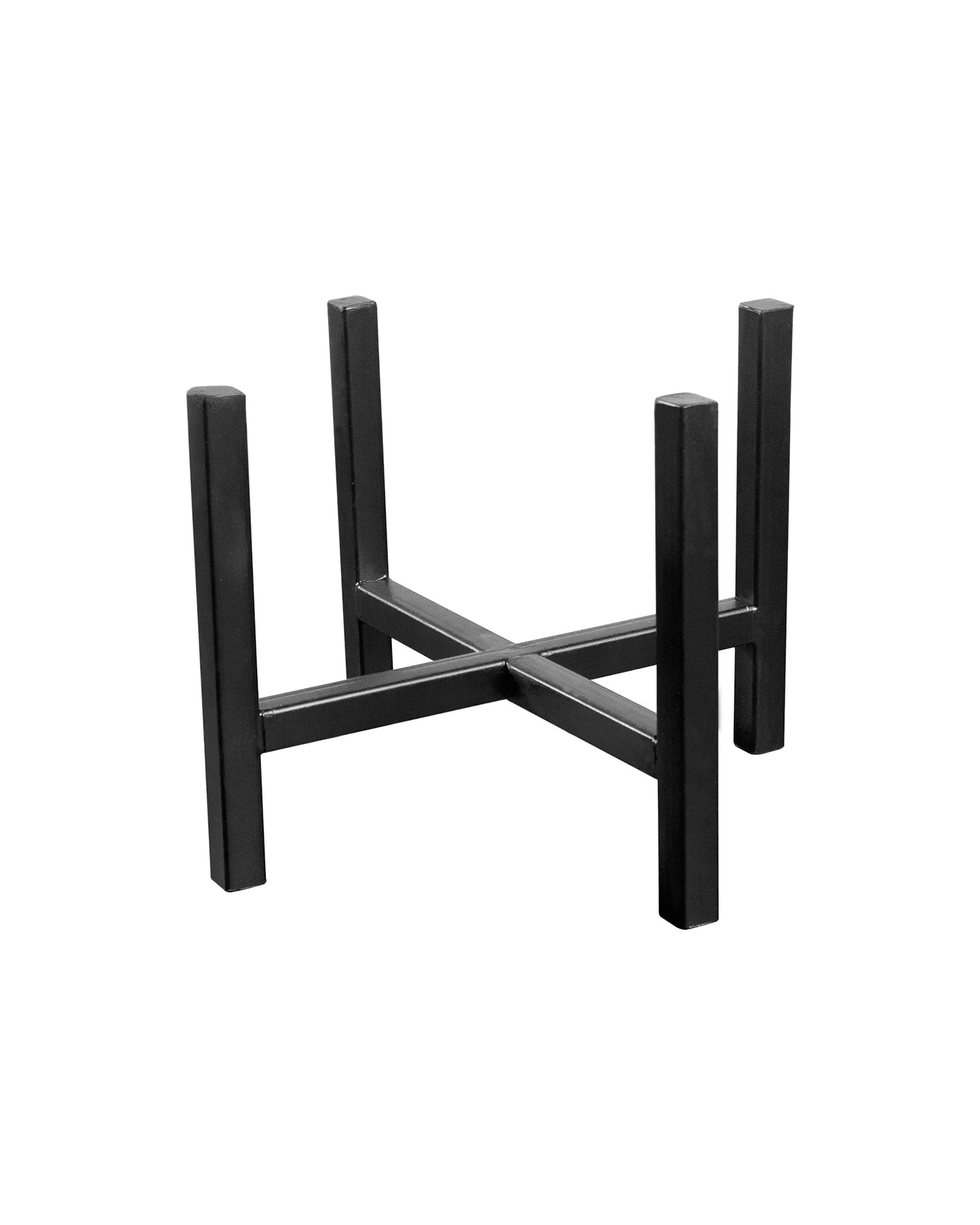 Mid Century Plant Stand with Pot Included 8 Inch Large Metal Planter Pot with Stand,Pack of 1