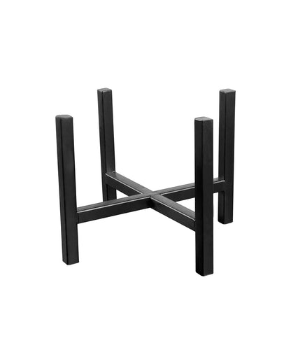 Mid Century Plant Stand with Pot Included 8 Inch Large Metal Planter Pot with Stand,Pack of 1