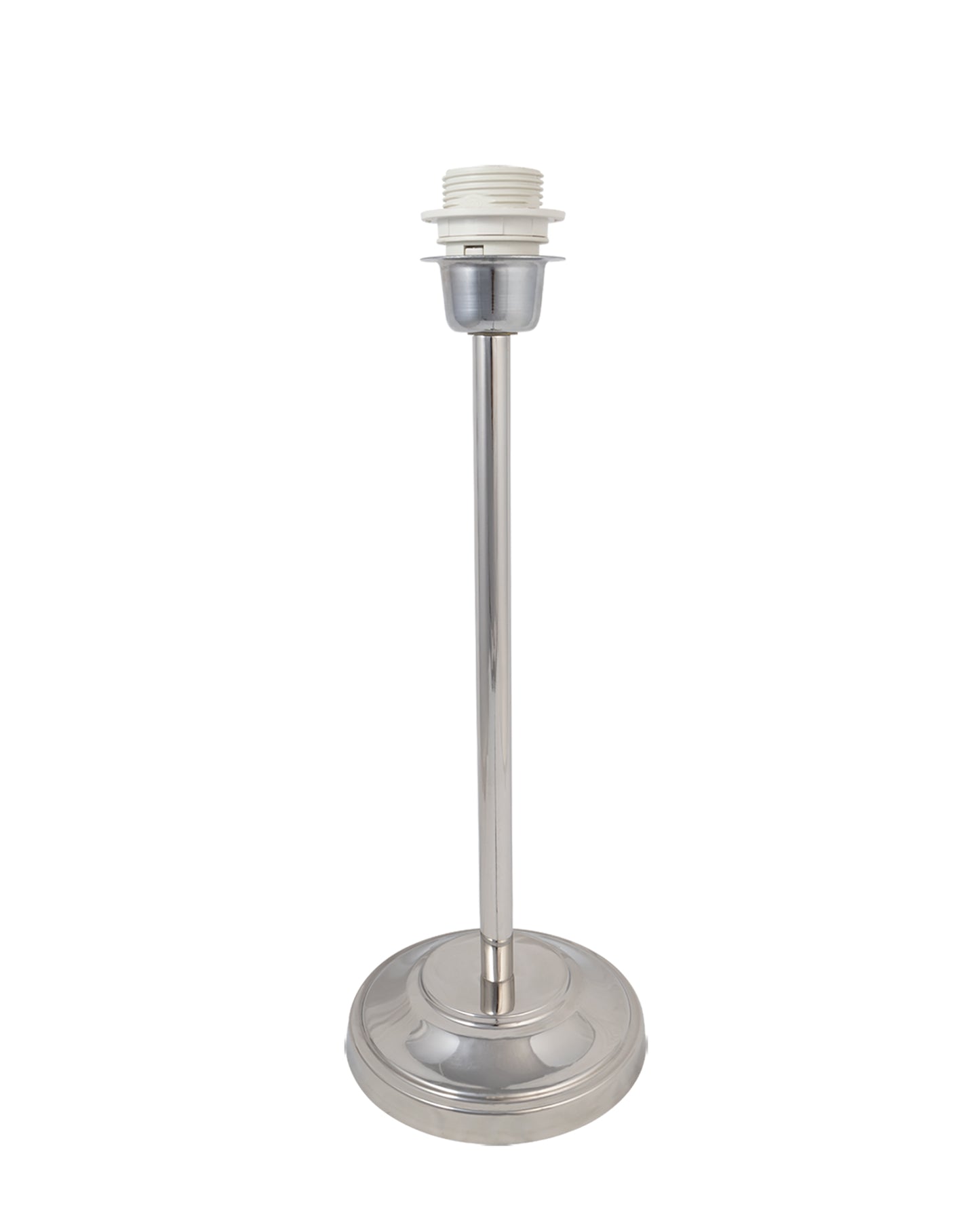 Gray Chrome 13" Basic Table Lamp with Fabric Shade, Bedside Light