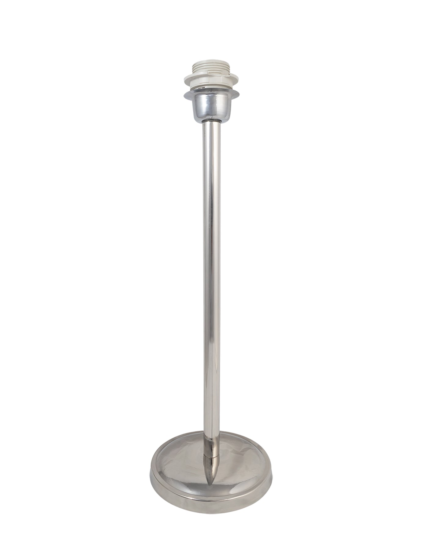 Gray Chrome 16" Suave Table Lamp with Fabric Shade, Bedside Light