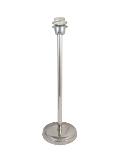 Gray Chrome 16" Suave Table Lamp with Fabric Shade, Bedside Light