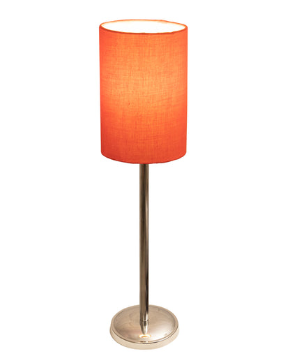 Gray Chrome 16" Suave Table Lamp with Fabric Shade, Bedside Light