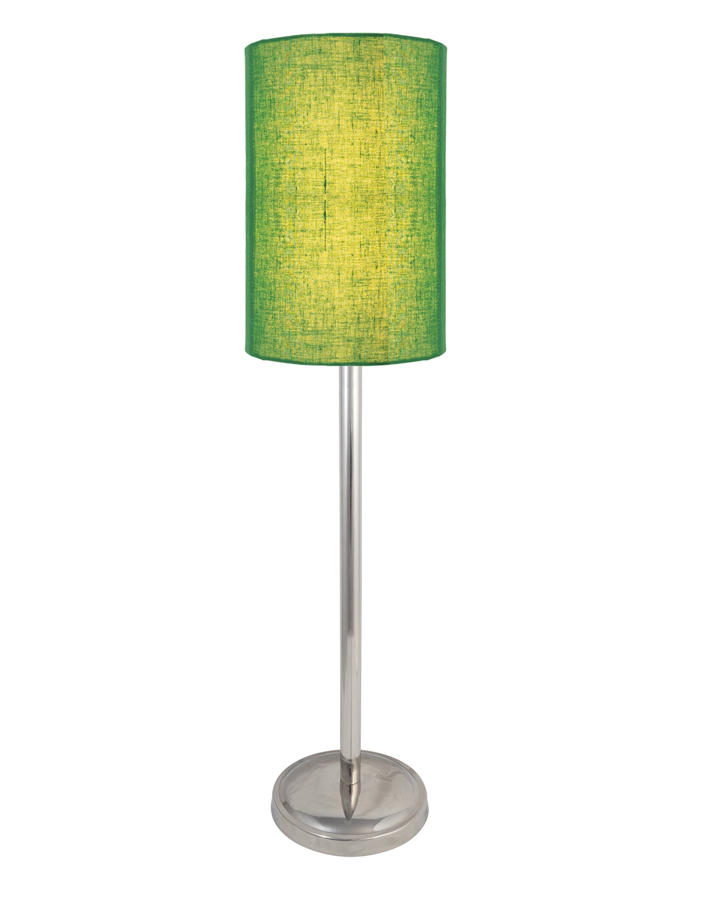 Gray Chrome 16" Suave Table Lamp with Fabric Shade, Bedside Light
