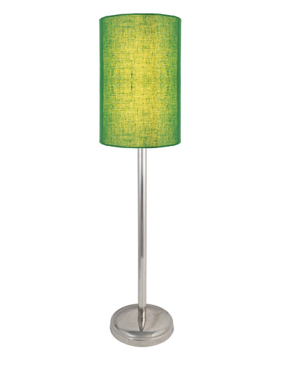 Gray Chrome 16" Suave Table Lamp with Fabric Shade, Bedside Light