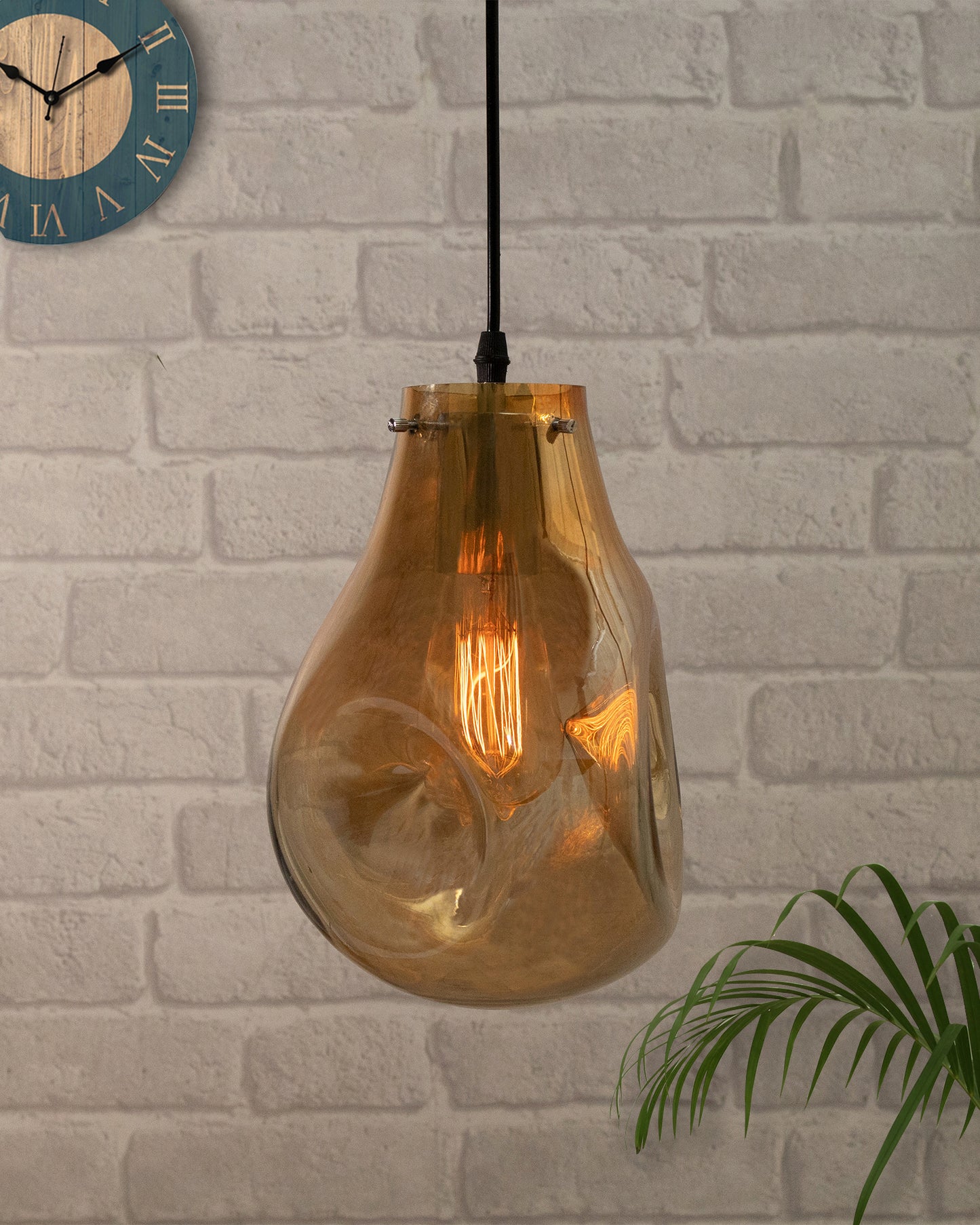 Pendant Light Blown Glass Bedside lsland Lighting Modern Ceiling Organic Design Hanging Drop