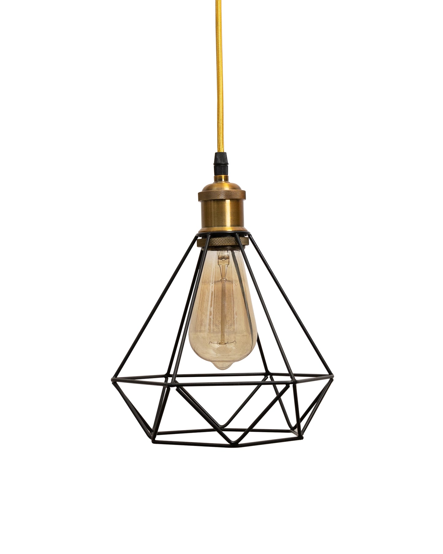 Lighting Black Metal Cage Lampshade for Pendant Light With Holder Hanging Lighting Cord Fixture Farmhouse Bedroom Dining Room Decoration