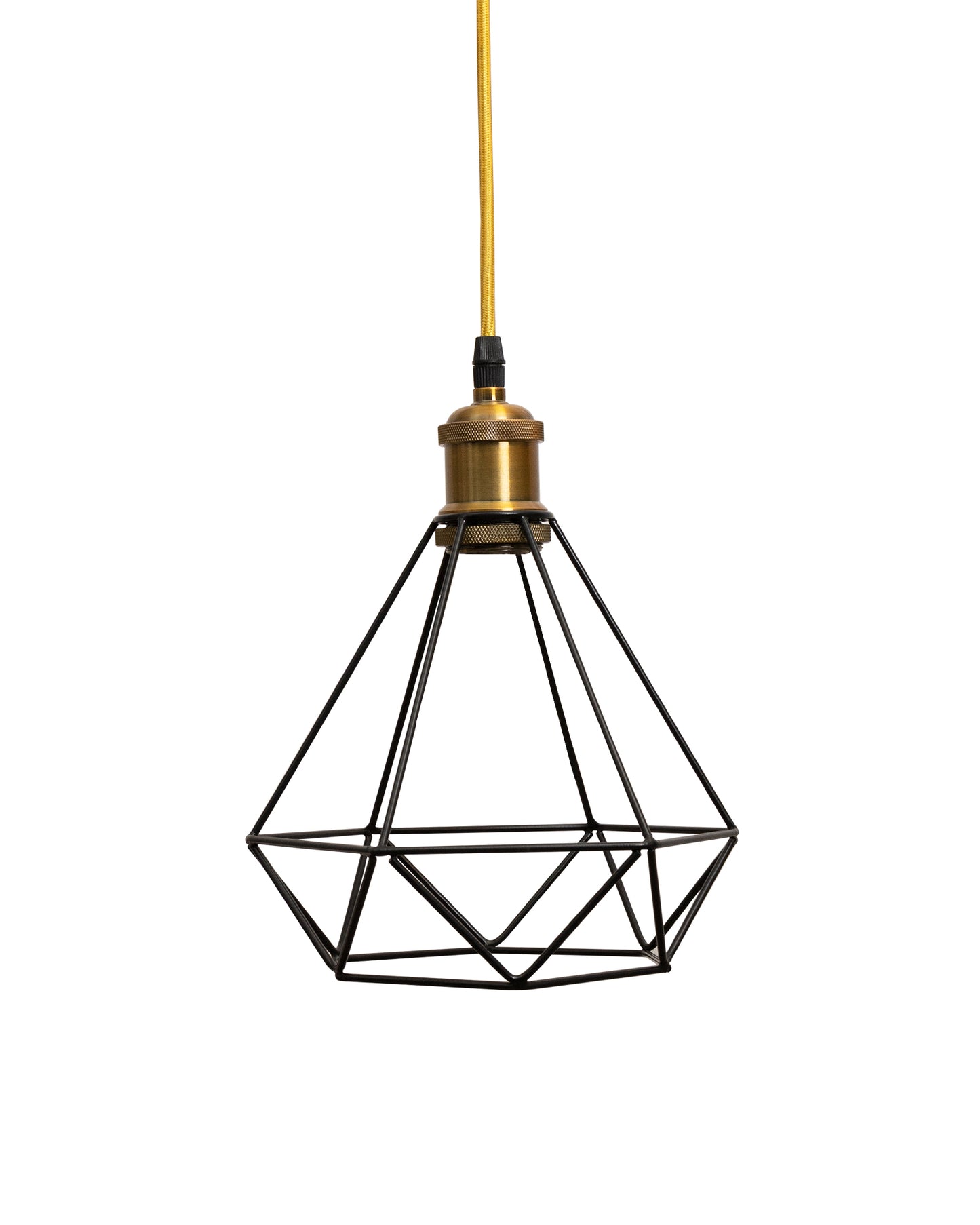Lighting Black Metal Cage Lampshade for Pendant Light With Holder Hanging Lighting Cord Fixture Farmhouse Bedroom Dining Room Decoration