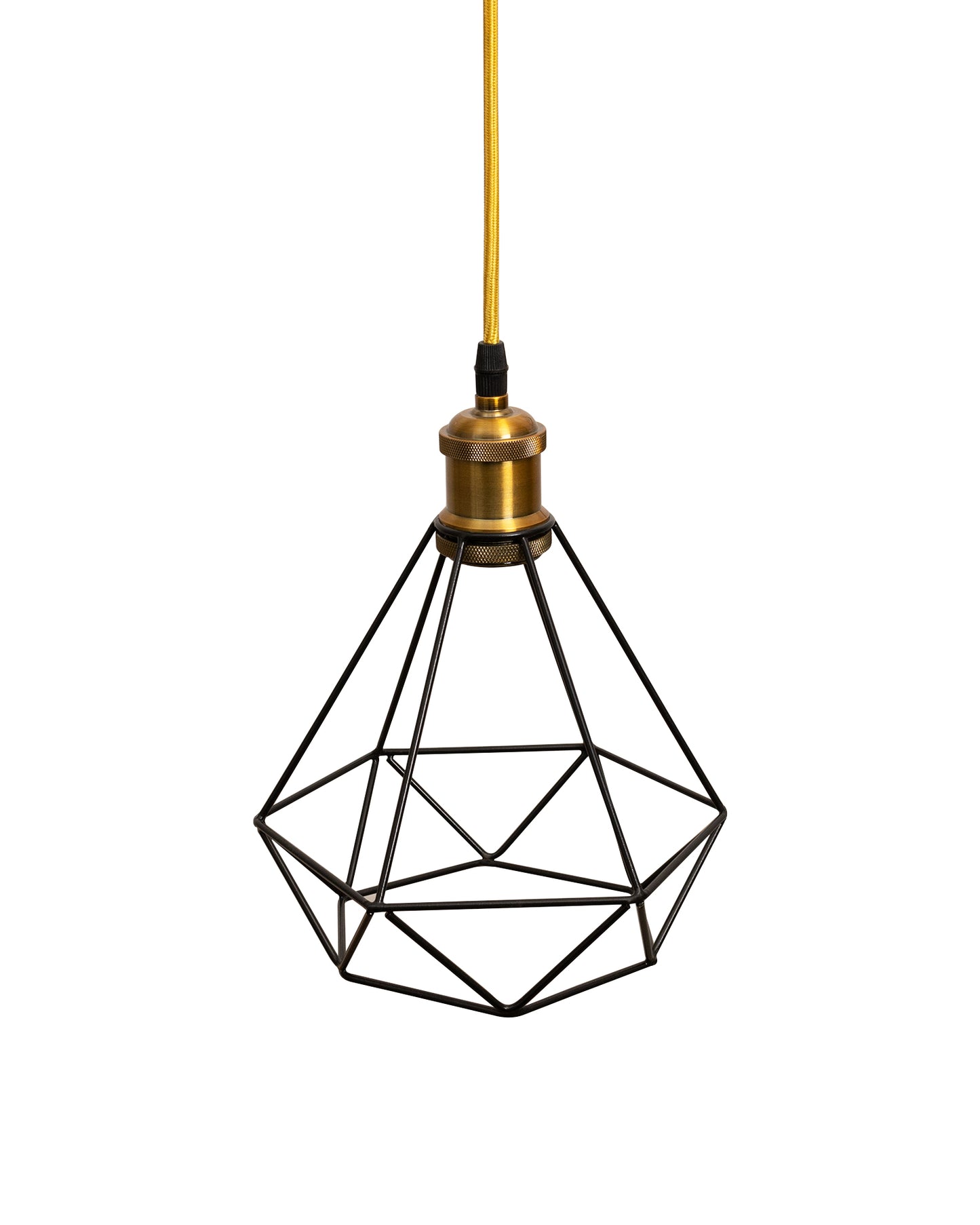 Lighting Black Metal Cage Lampshade for Pendant Light With Holder Hanging Lighting Cord Fixture Farmhouse Bedroom Dining Room Decoration