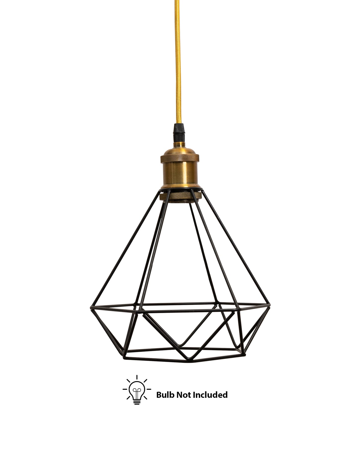 Lighting Black Metal Cage Lampshade for Pendant Light With Holder Hanging Lighting Cord Fixture Farmhouse Bedroom Dining Room Decoration