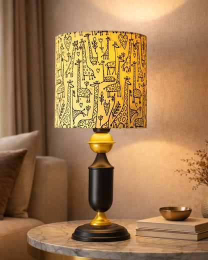 Murphy Black Table Lamp with Shade, LED bulb included