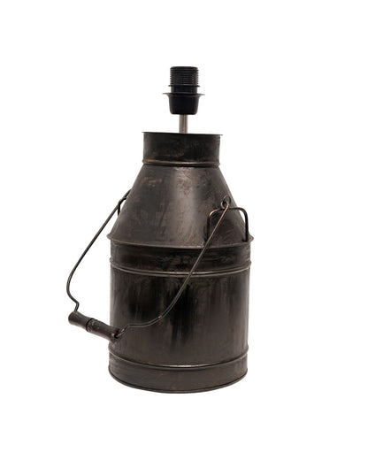 Rustic Milk Churn Can Table Lamp with shade, Black Rust Finish