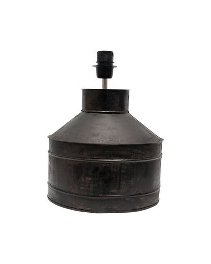Rustic Milk Gagar Table Lamp with shade, Black Rust Finish