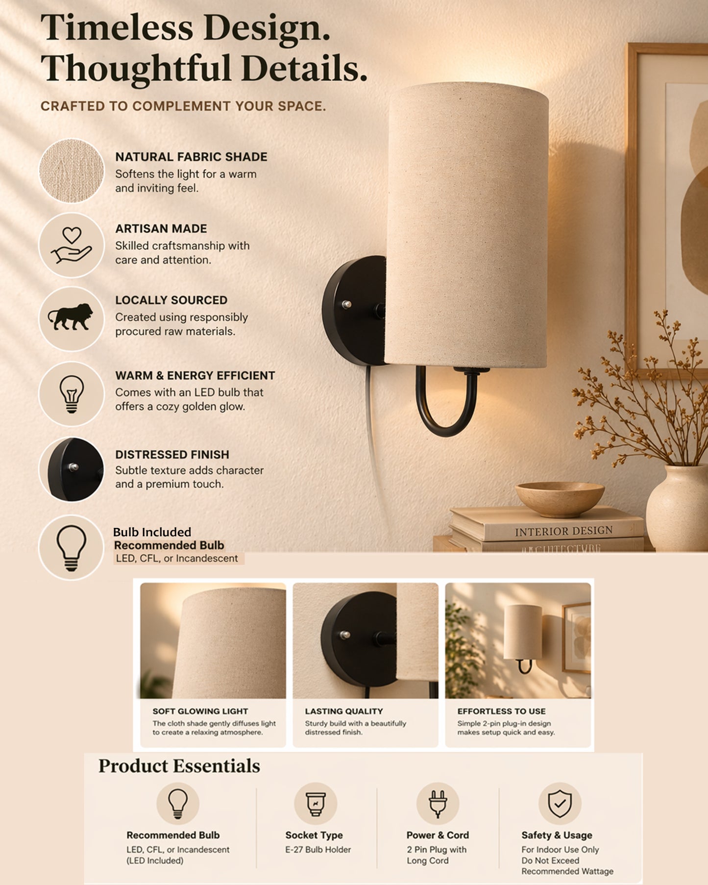Wall Metal gooseneck stands with Cylinder Shade