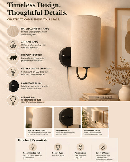 Wall Metal gooseneck stands with Cylinder Shade