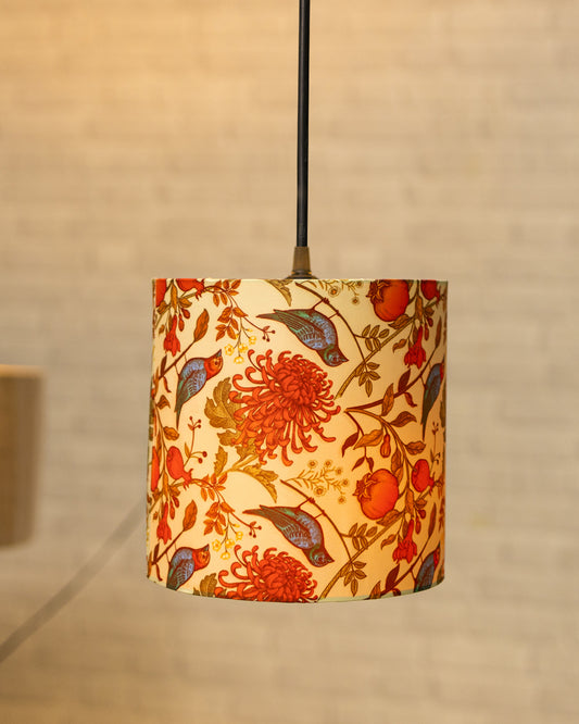 Birds Hanging Drum Lamp Shade, Decorative Light Lamp for Living Room, Home, Bedroom