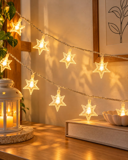 5M Snowflake Shaped LED String Lights for Christmas Indoor Outdoor, Party,Festival Garden Decor