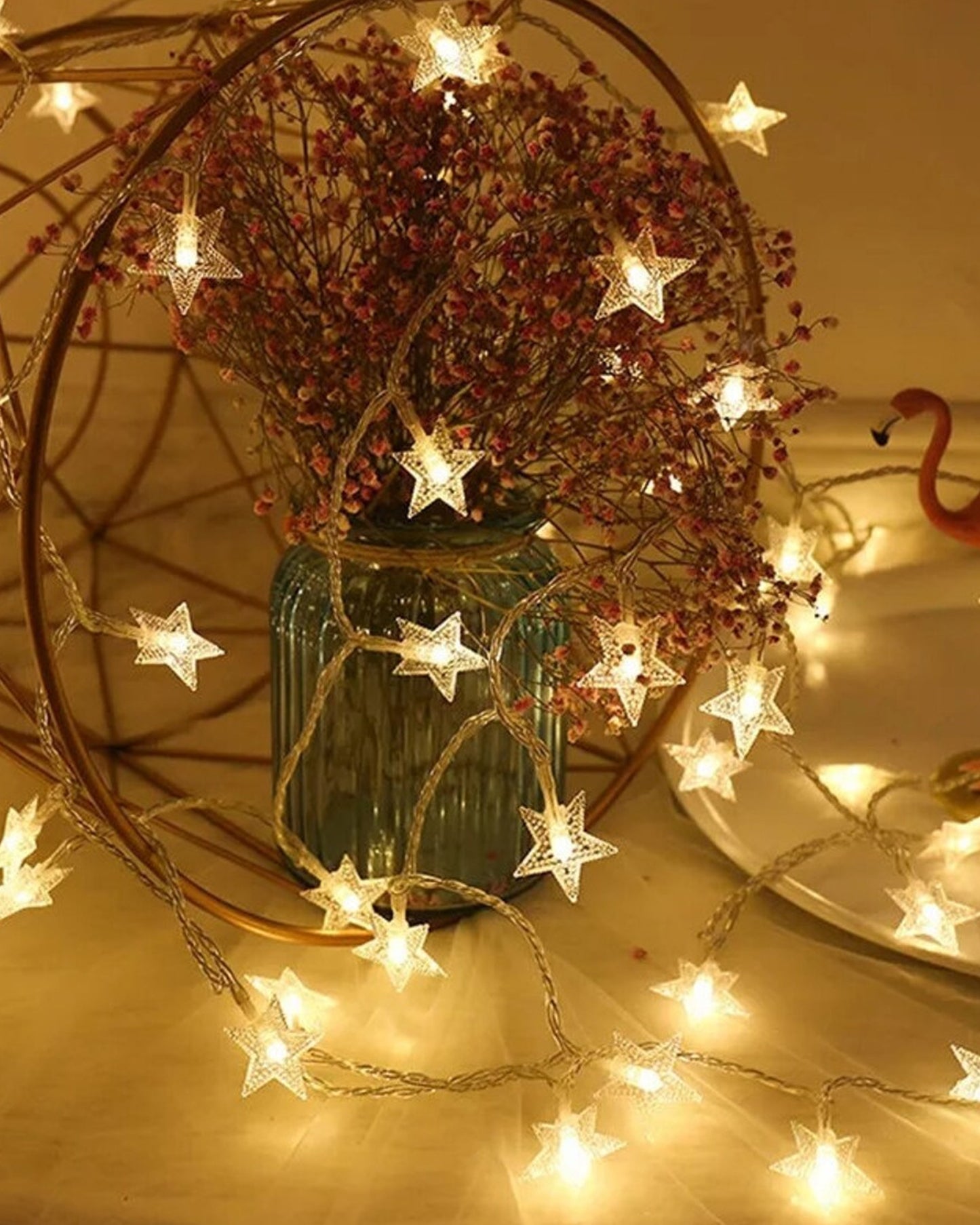 5M Snowflake Shaped LED String Lights for Christmas Indoor Outdoor, Party,Festival Garden Decor