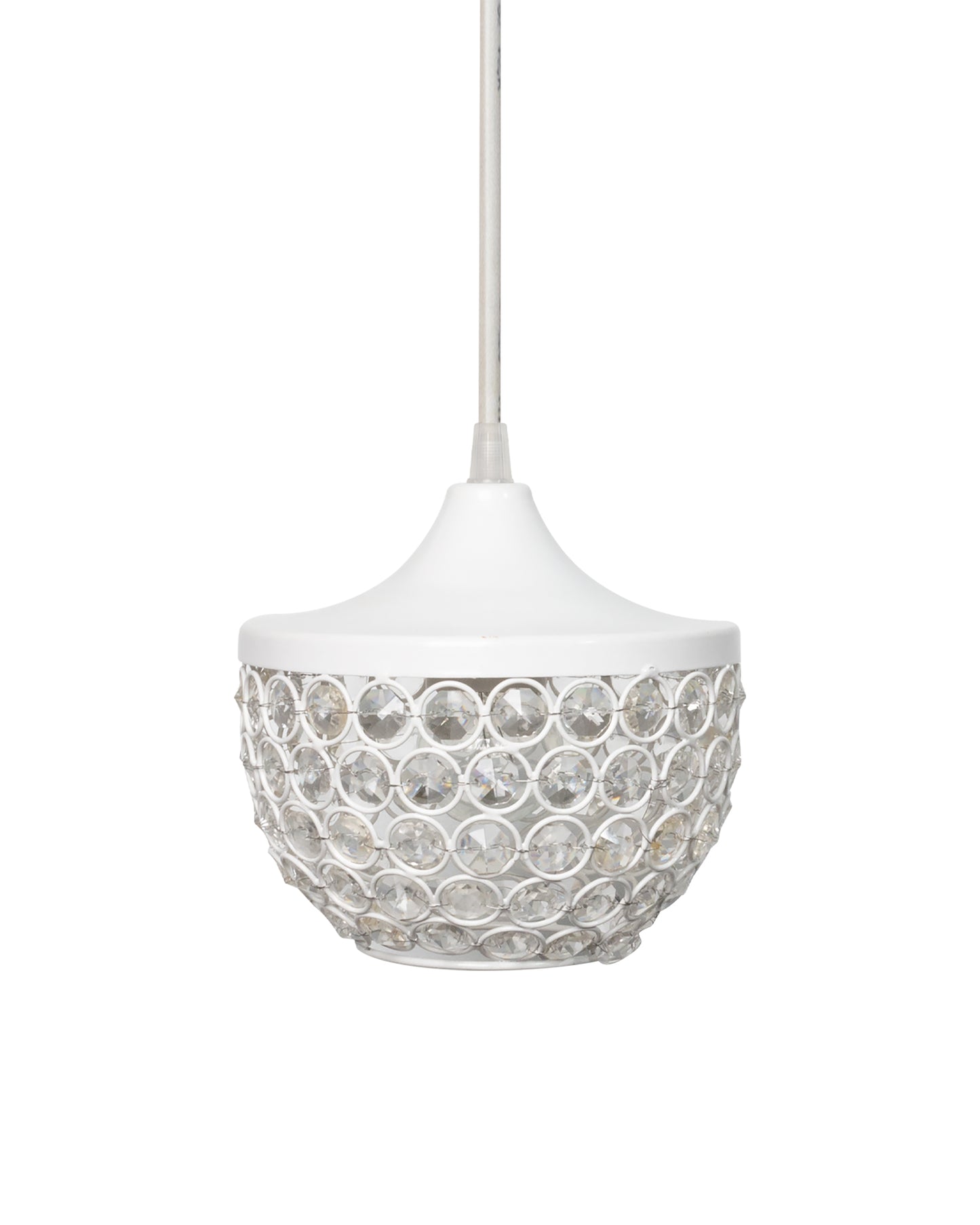 6" Glossy Crystal hanging goblet light, ceiling light, Nordic E27 pendant