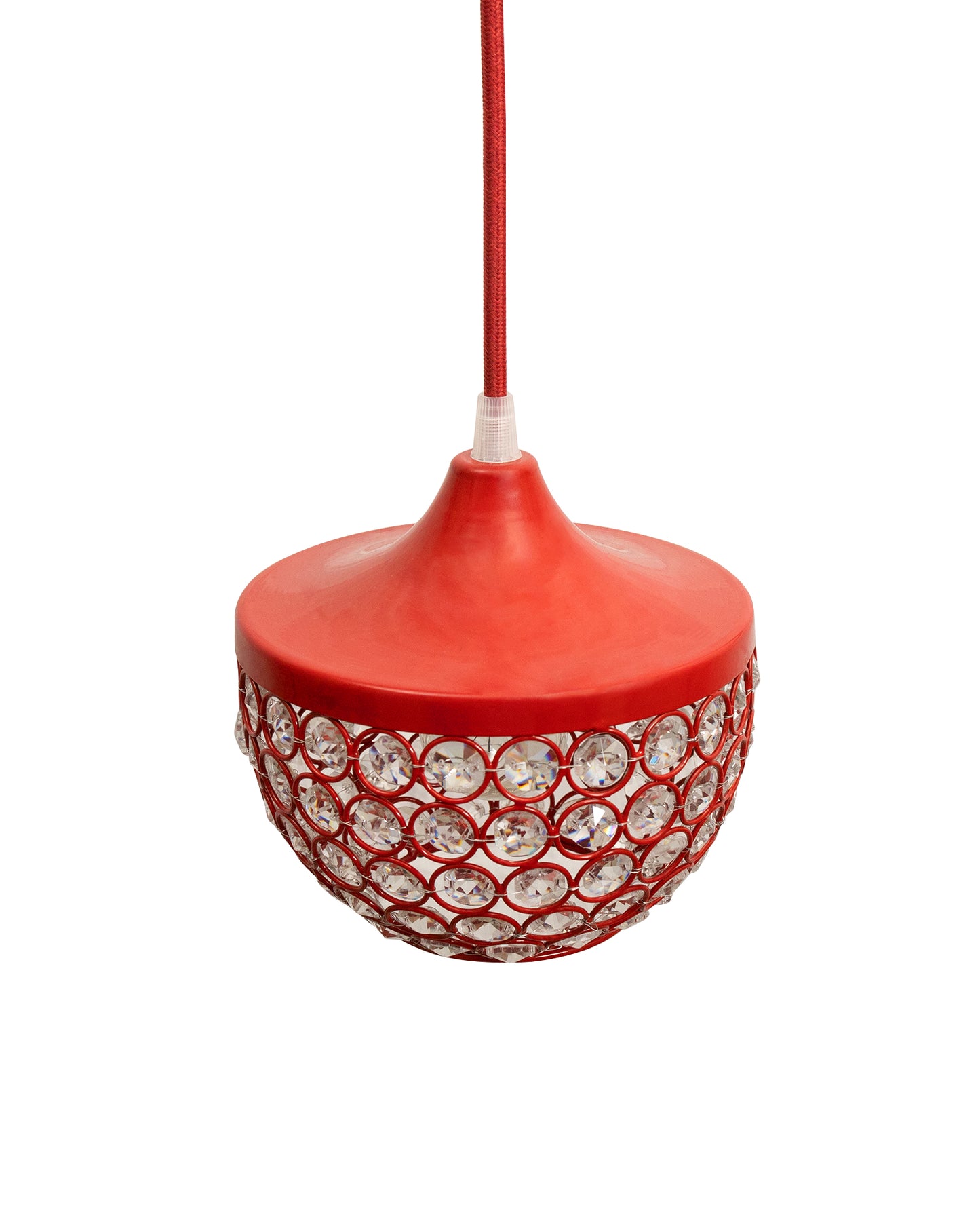 6" Glossy Crystal hanging goblet light, ceiling light, Nordic E27 pendant