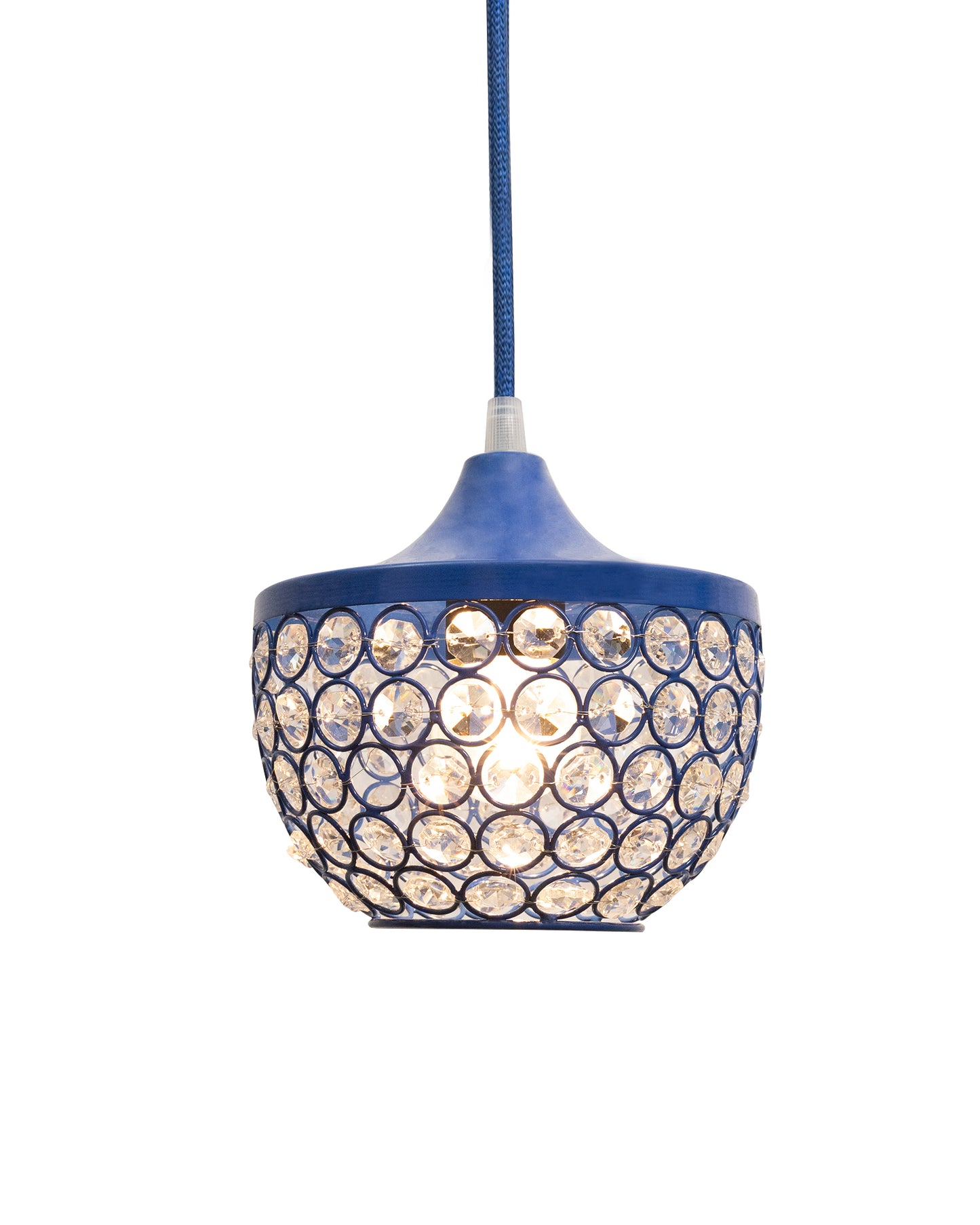 6" Glossy Crystal hanging goblet light, ceiling light, Nordic E27 pendant