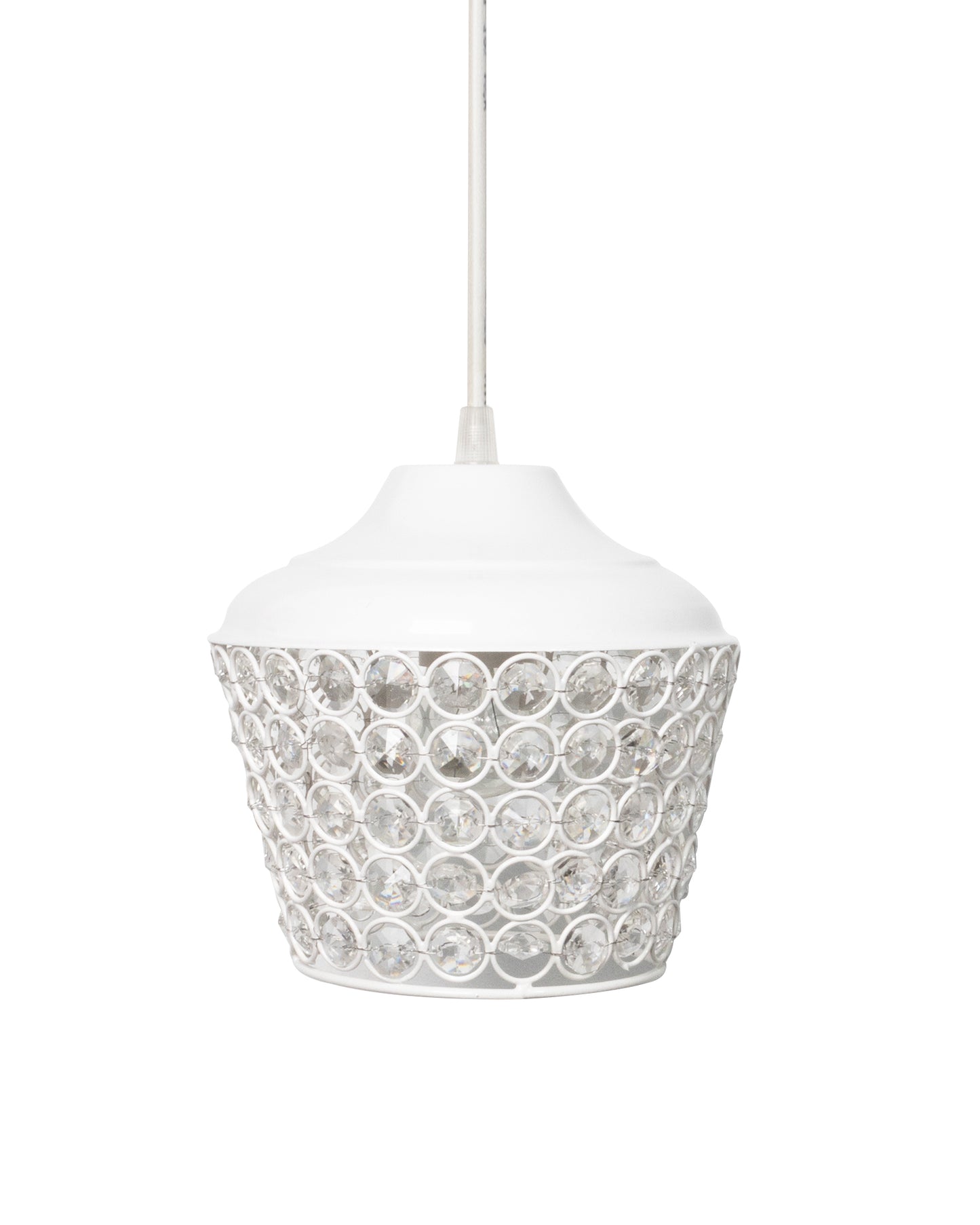 6.5" Glossy Crystal hanging lantern light, ceiling light, Nordic E27 pendant