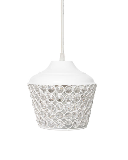6.5" Glossy Crystal hanging lantern light, ceiling light, Nordic E27 pendant