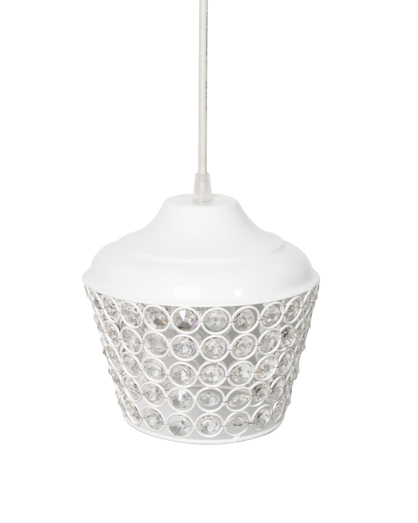 6.5" Glossy Crystal hanging lantern light, ceiling light, Nordic E27 pendant
