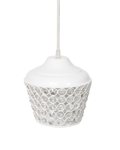 6.5" Glossy Crystal hanging lantern light, ceiling light, Nordic E27 pendant