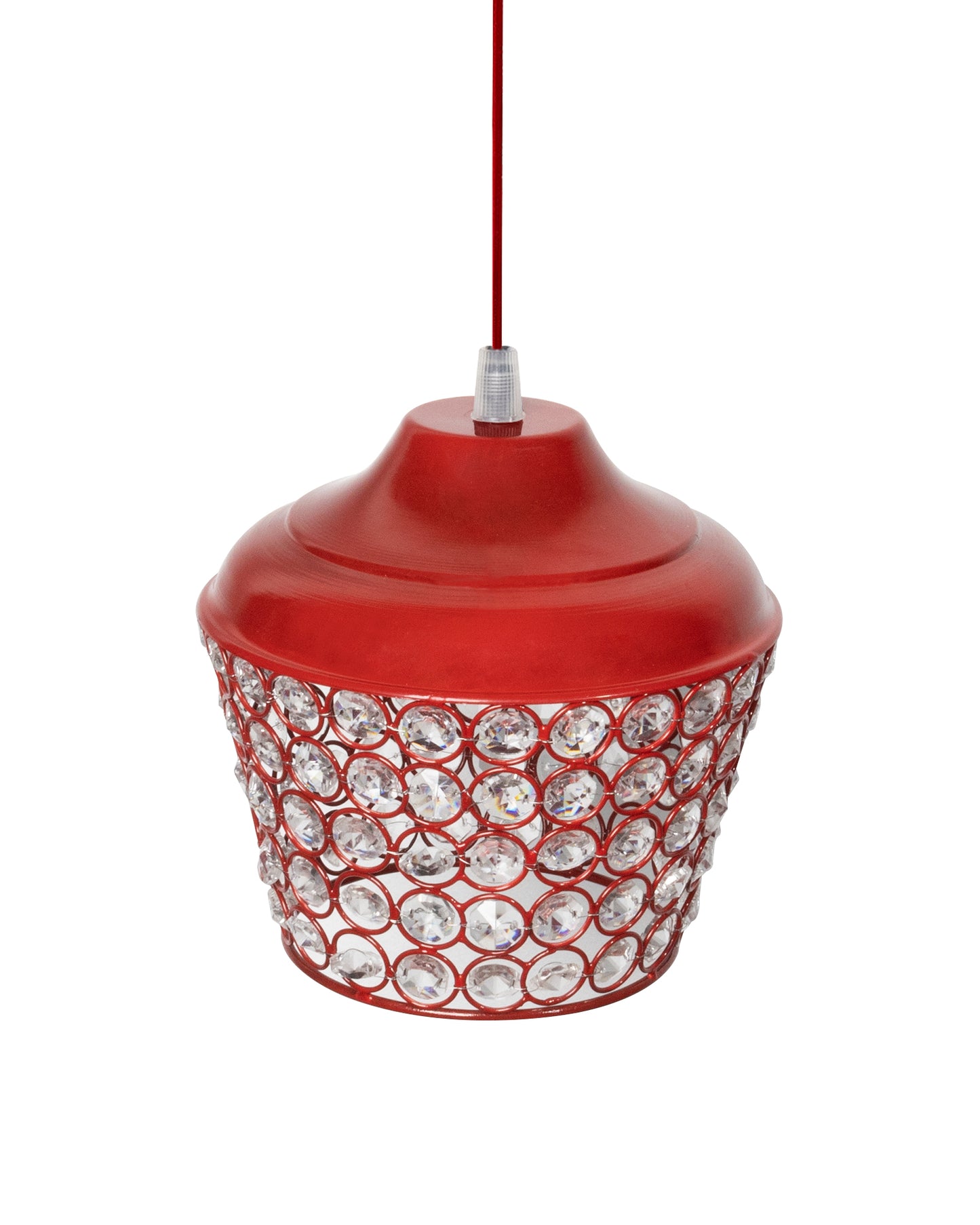 6.5" Glossy Crystal hanging lantern light, ceiling light, Nordic E27 pendant