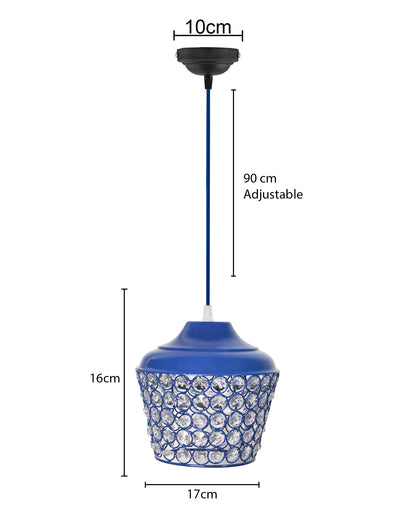 6.5" Glossy Crystal hanging lantern light, ceiling light, Nordic E27 pendant