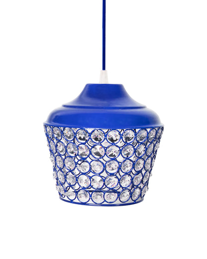 6.5" Glossy Crystal hanging lantern light, ceiling light, Nordic E27 pendant