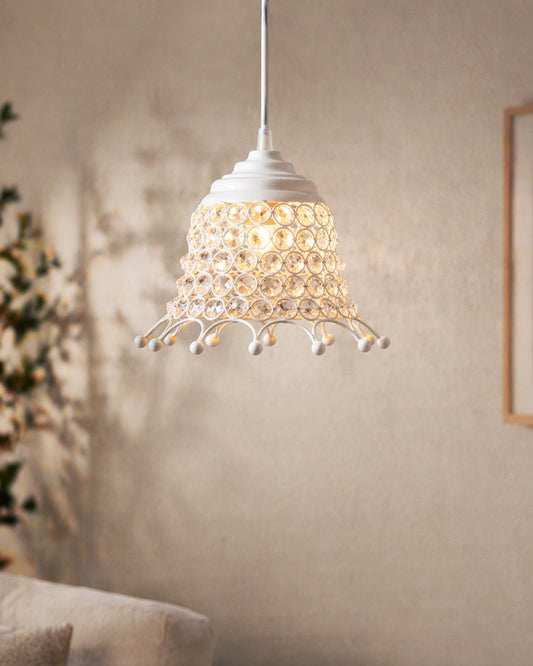 Glossy Hanging crystal pendant light, Adjustable Pendant Light Fixture for Kitchen Dinning Room Bedroom