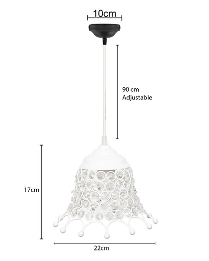 Glossy Hanging crystal pendant light, Adjustable Pendant Light Fixture for Kitchen Dinning Room Bedroom