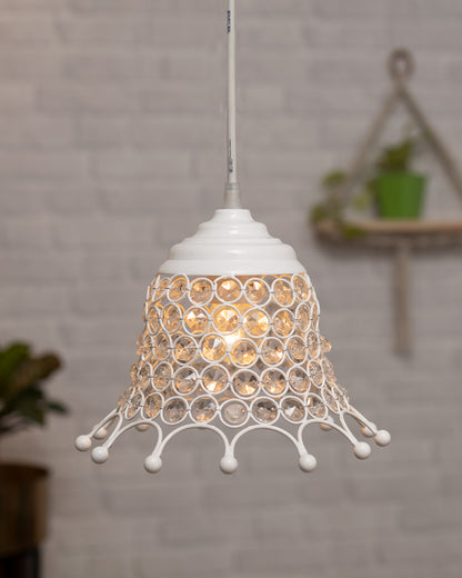Glossy Hanging crystal pendant light, Adjustable Pendant Light Fixture for Kitchen Dinning Room Bedroom