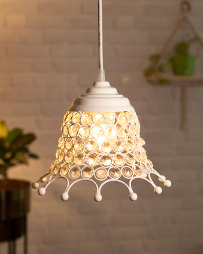 Glossy Hanging crystal pendant light, Adjustable Pendant Light Fixture for Kitchen Dinning Room Bedroom