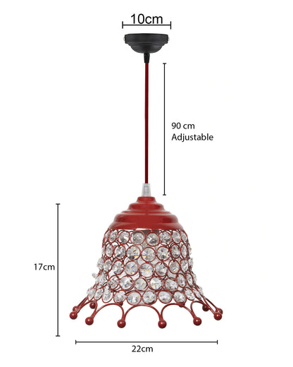 Glossy Hanging crystal pendant light, Adjustable Pendant Light Fixture for Kitchen Dinning Room Bedroom